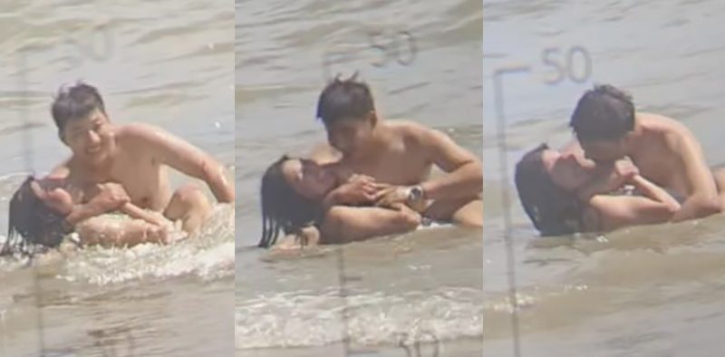 饥渴哥海边发情 与老婆水中调情疯狂扣逼 哥们是要打海炮吗？-51吃瓜网