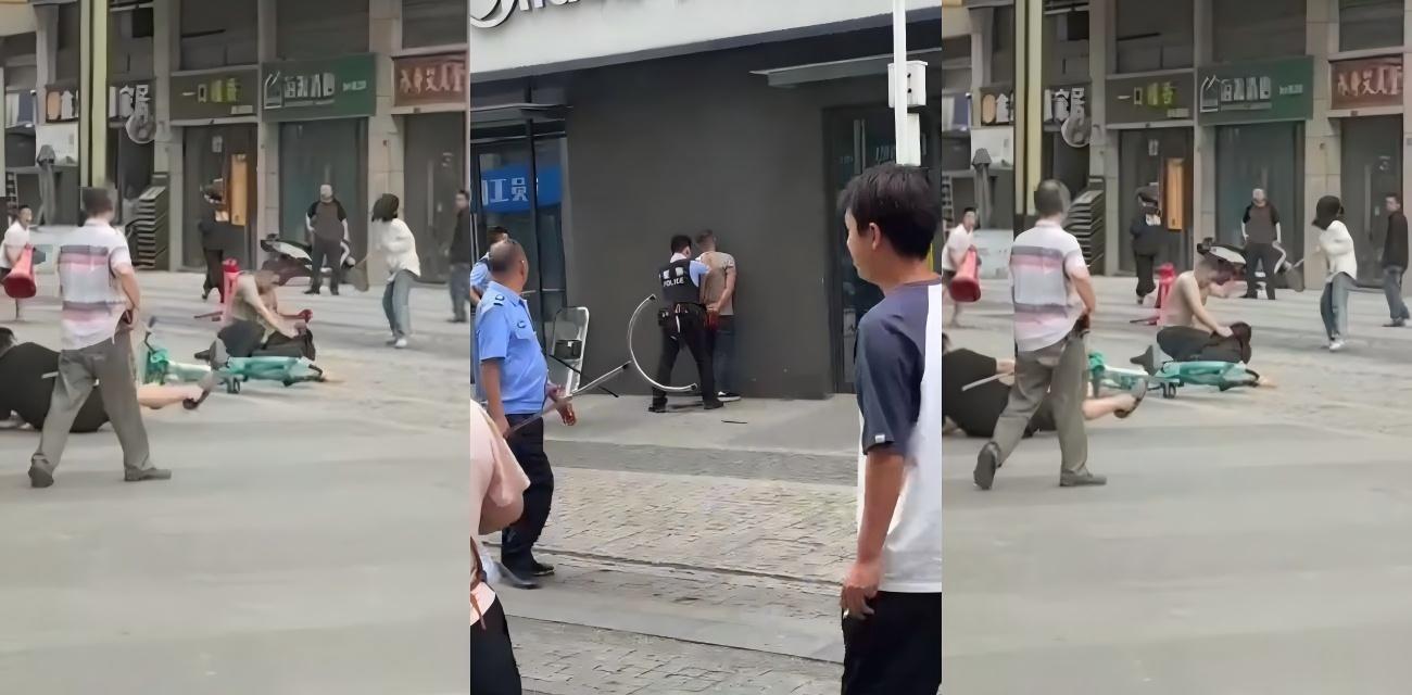 男子被荡妇戴绿帽心中愤慨 竟当街持刀杀妻 刀被捅弯后众人合力将其制服！ - 51吃瓜网-51吃瓜网