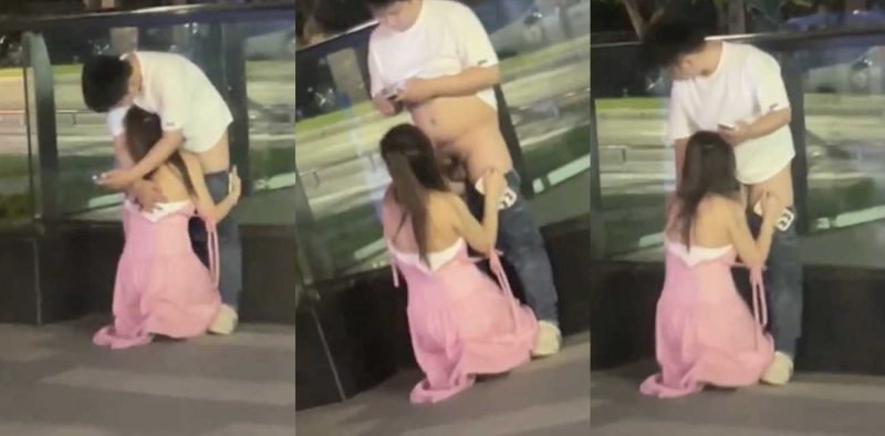 广东酒吧街头 小情侣户外街头当众吃鸡 粉裙小仙女打桩式口交深喉 这也太饥渴了吧 下面是不是早就汇流成河了？-51吃瓜网