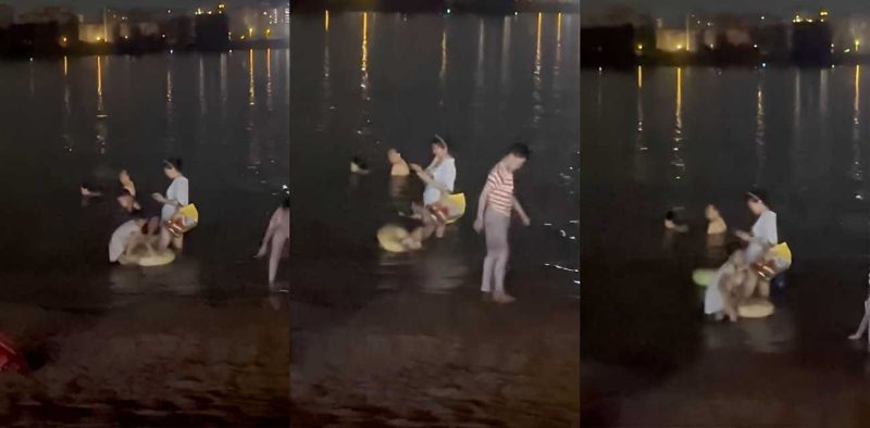深夜情侣水中啪啪打水炮！若无旁人火辣性爱 月光下水花四溅 场面淫靡至极！-51吃瓜网
