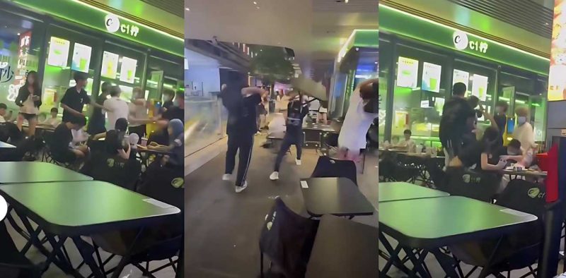多名精神小伙 吃饭发生冲突 双方人马激烈火拼 桌椅板凳齐上阵 现场画面堪比古惑仔！-51吃瓜网