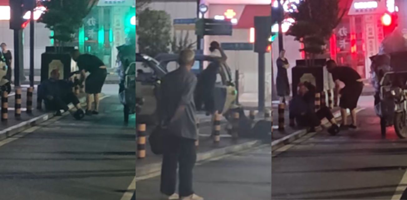河南一男子深夜醉酒后 手持头盔当街暴打拾荒老人 猛击其头部老人哀嚎不断 现场视频引人公愤！ - 51吃瓜网-51吃瓜网