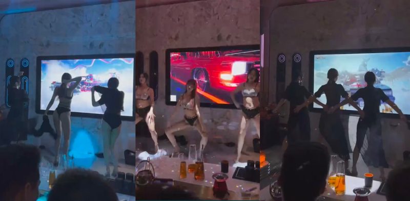 KTV包厢的淫乱现场 汉服美女曼妙舞姿后脱衣艳舞大秀 白皙娇躯性感内衣尽显 扭臀热舞媚眼挑逗 诱惑到极致！-51吃瓜网