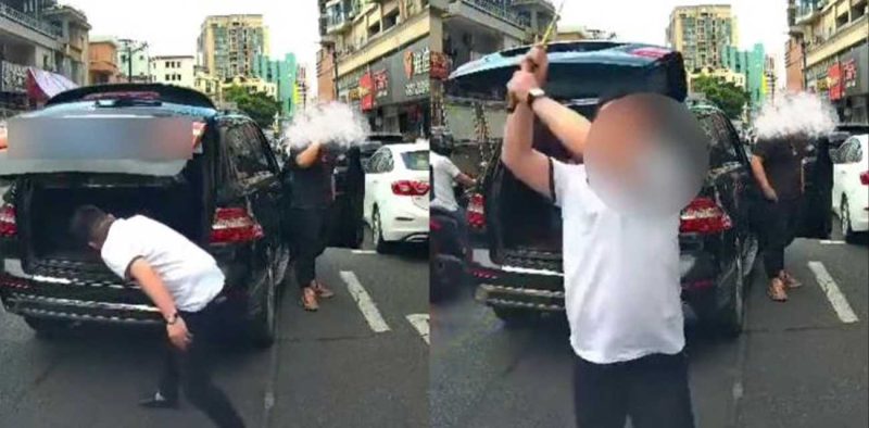 东莞凤岗 路怒症奔驰司机 别停前车后高尔夫球杆狂砸车玻璃 还敢发出死亡威胁 网友扒出其竟是抖音网红柱子哥！-51吃瓜网