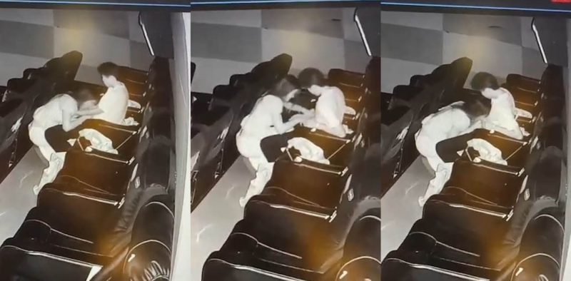 电影院监控下 情侣吃鸡被抓包 角落里埋头猛吸十分刺激 尺度炸裂到让人脸红心跳！-51吃瓜网