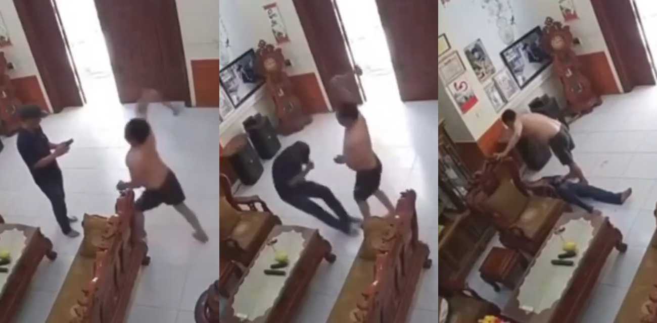 光膀男子手持铁锤狠砸邻居 一锤下脑浆迸裂当场躺平 随后还连砸十几下！完整版监控画面曝光 胆小勿入！ - 51吃瓜网-51吃瓜网