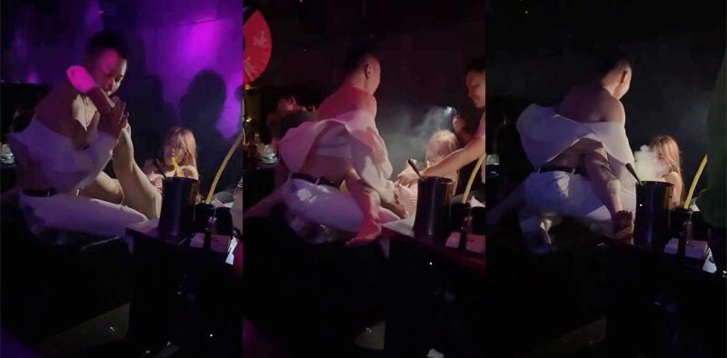 情侣酒吧溜冰 吸嗨后不顾旁人现场上演性爱诱惑 激烈打桩爆操女友嫩穴！-51吃瓜网