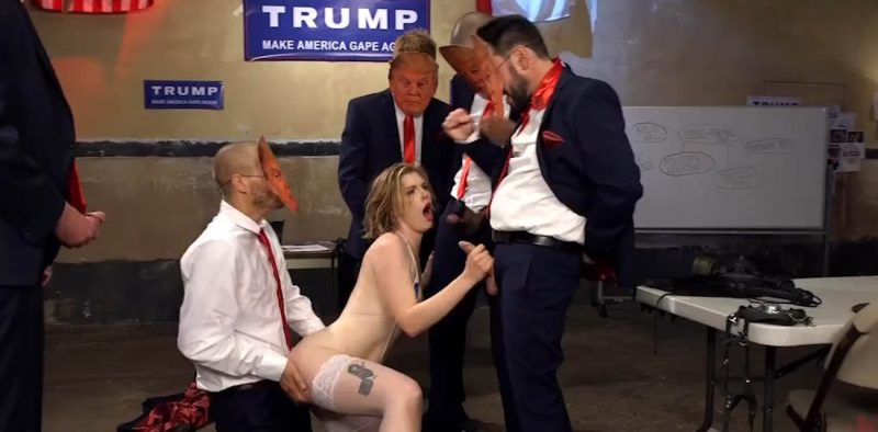 特朗普之影分身之术大战民主党白左女 绝美白丝熟女惨遭多人轮奸！不得不说老外玩的也太猎奇了！-51吃瓜网