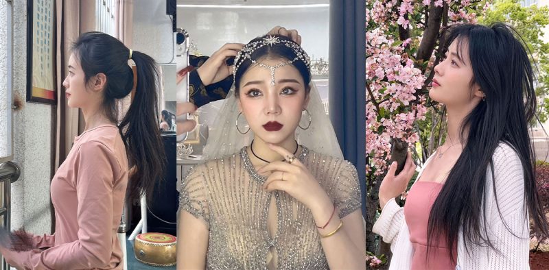 抖音七月化妆师Coco 给高颜值美女新娘化妆直播 展示精美妆容和婚纱 结果竟直播露点走光！-51吃瓜网