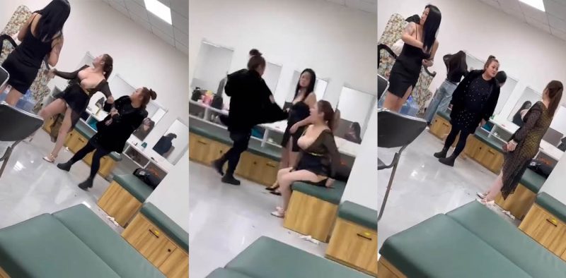 公关室中年妇女露奶吵架 顶着两颗巨大的奶子疯狂对骂 少妇这奶子都快甩飞了！-51吃瓜网