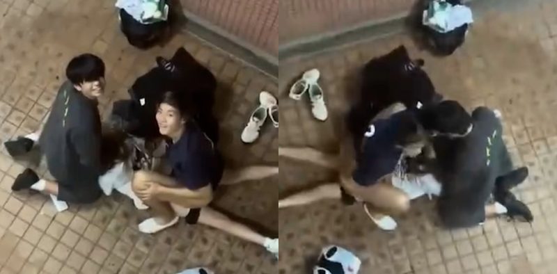 香港屋苑平台3P性爱派对 天台上的淫乱狂欢 前后夹击爽到停不下来！-51吃瓜网