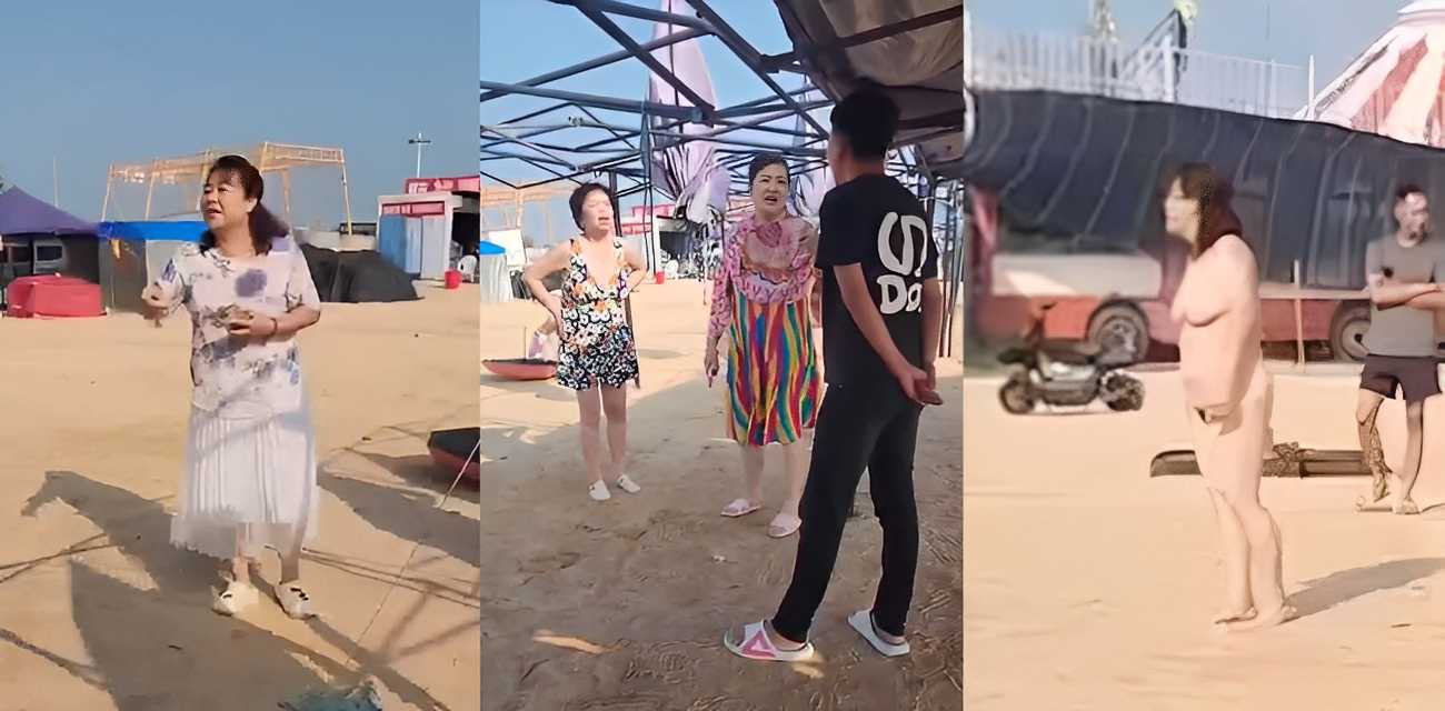 嘴欠的年轻人激怒大妈 街头争吵升级全裸对峙 肥硕身躯散发着压迫感 让人瞠目结舌！ - 51吃瓜网-51吃瓜网
