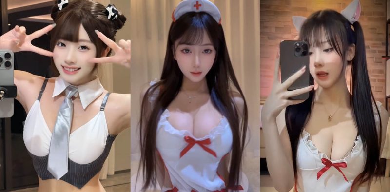 抖音百万粉 奶瑶妹妹 福利视频 蜂腰巨乳诱惑爆表 多款情趣装展示完美曲线让人沉迷！-51吃瓜网