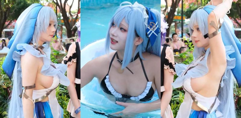 广州长隆二次元美少女泳装露奶 半露美乳性感指数无限飙升 火辣身材简直引爆眼球！-51吃瓜网
