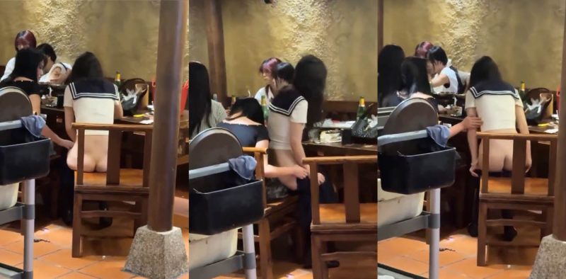 JK美少女餐厅当众脱裤撒尿 喝多失控整活翻车 闺蜜尴尬捂脸遮挡 骚态炸裂全网！-51吃瓜网