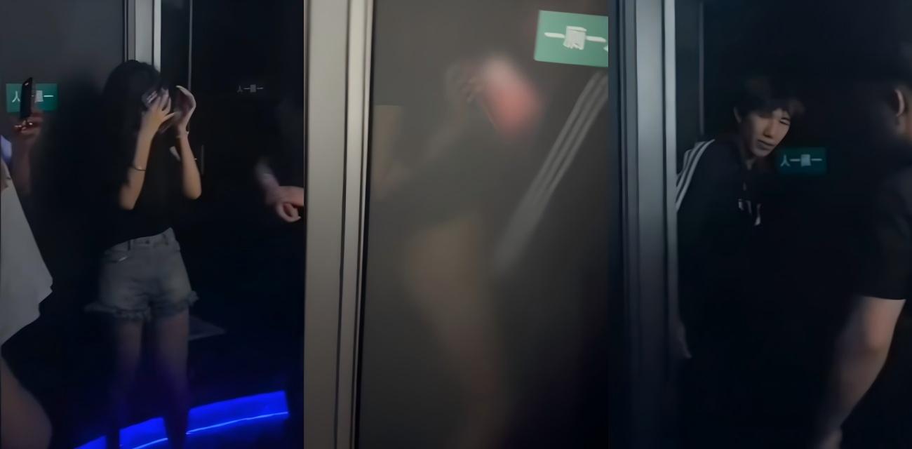 酒吧厕所小情侣激情做爱 隔着玻璃看的一清二楚 被保安打断后男生径直走开 独留妹子一人面对镜头羞愧难当！ - 51吃瓜网-51吃瓜网