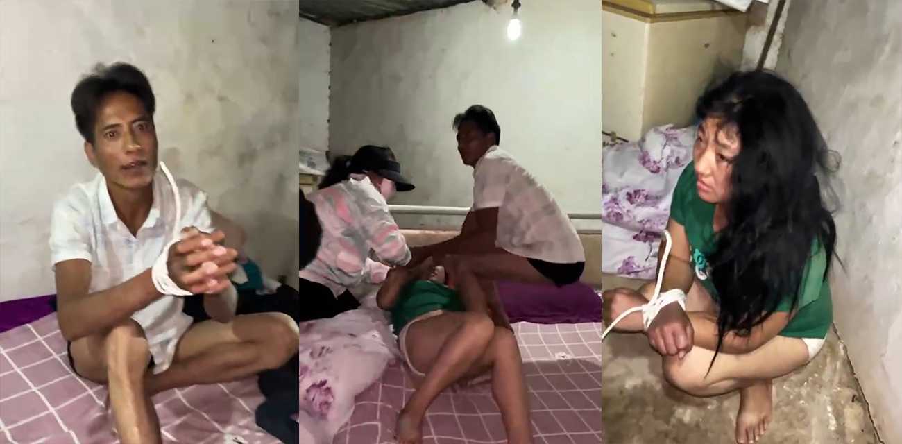 农民工出租屋内偷情被现场抓奸 小三穿着内裤与奸夫被五花大绑！ - 51吃瓜网-51吃瓜网