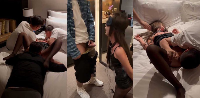 北京淫妻 vickybb 顶级酒后淫趴局视频流出 超美女友沦为黑丝母狗 被四男轮插小嘴骚穴！-51吃瓜网