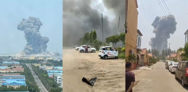 山东高密化工厂爆炸事件 火光冲天浓烟滚滚 现场视频震惊全网！-51吃瓜网