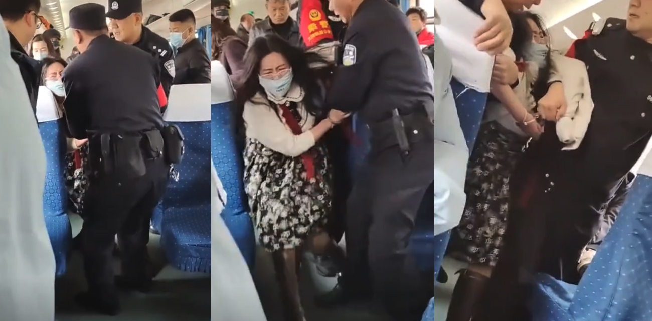 外表神似傅首尔的老仙女 高铁霸座 乘务人员劝说无效后 帽子叔叔们来正常执法却被喊 强奸！ - 51吃瓜网-51吃瓜网