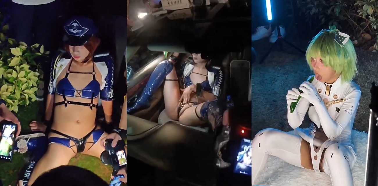 广州萤火虫漫展女模 荞麦甜甜菜 早期车内揉穴引围观 阴唇逼毛清晰可见 这尺度不比落地窗前做爱差！ - 51吃瓜网-51吃瓜网
