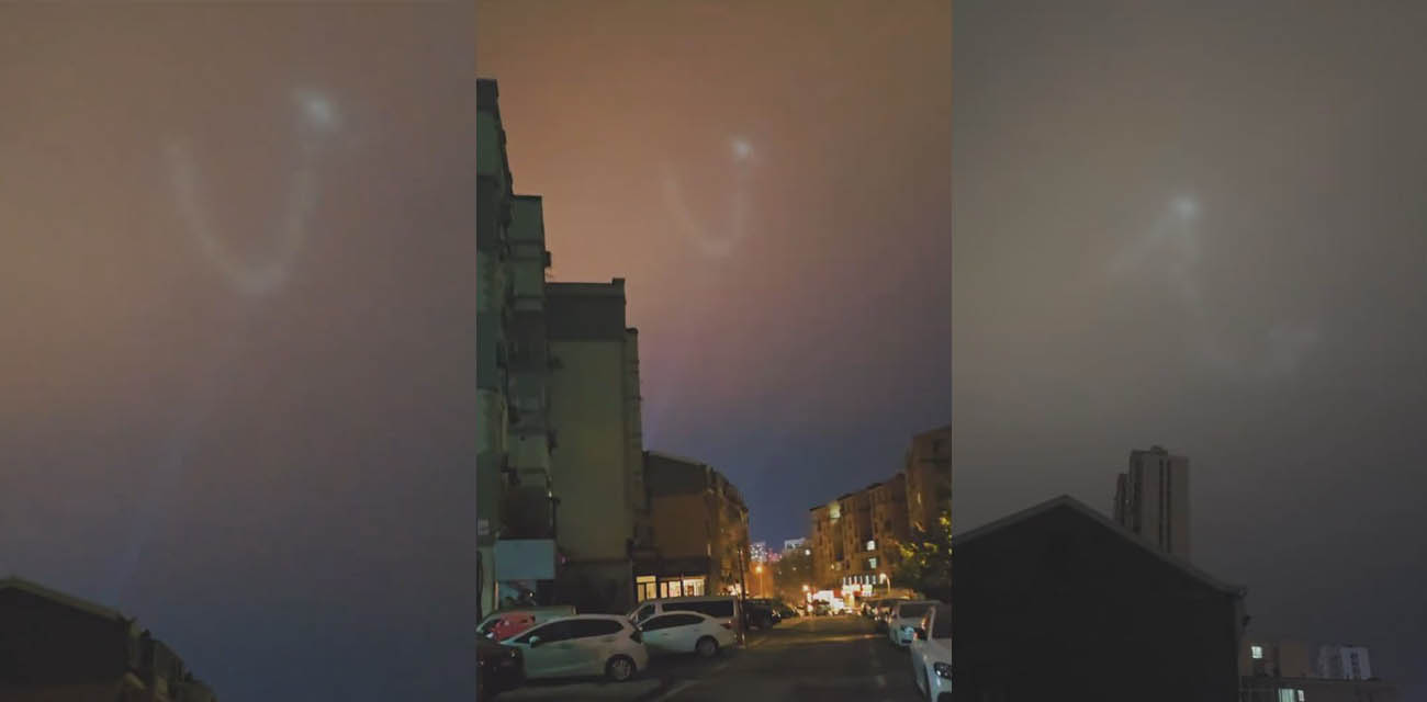 大连夜空惊现UFO！一排发光物体盘旋变形 诡异又震撼！究竟是外星人还是黑科技？ - 51吃瓜网-51吃瓜网