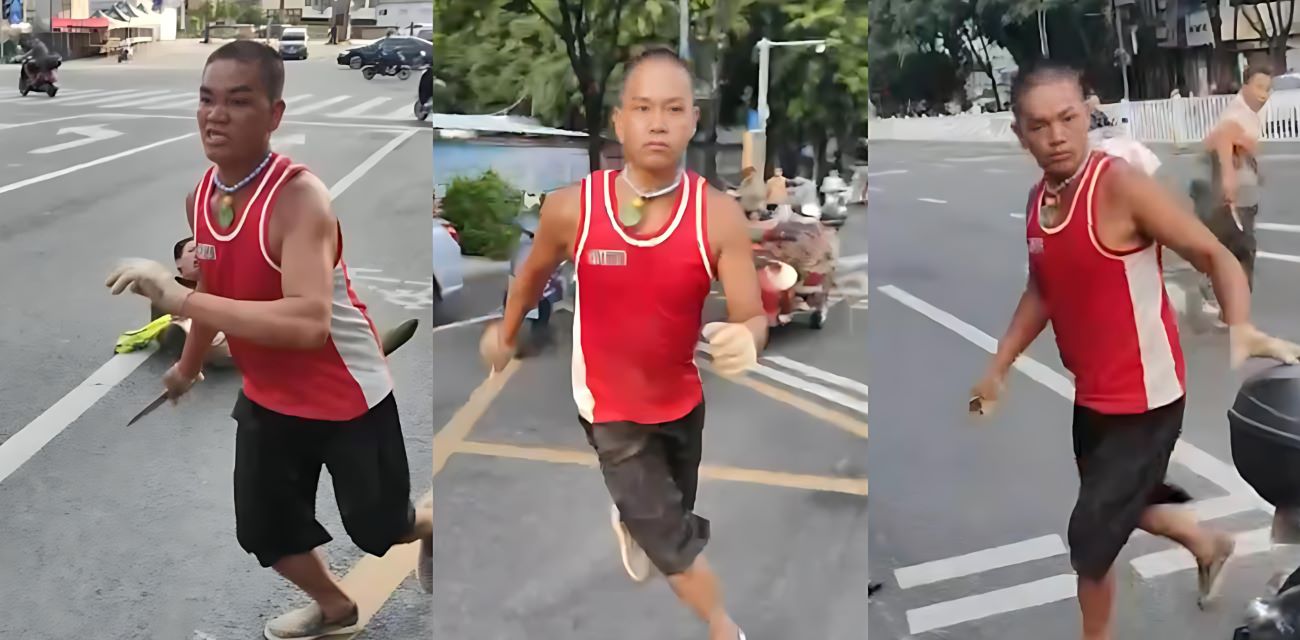 南宁街头惊现刀客 抢劫后持刀无差别捅人 面露凶狠见人就捅 围观群众惊恐报警 场面触目惊心！-51吃瓜网