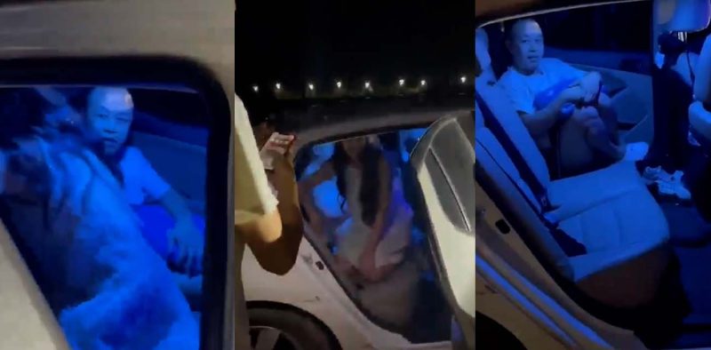女子出轨车震被抓现行 男的裤子都脱光 女的还咆哮着说 我真的没做 网友：你就差没喷了-51吃瓜网