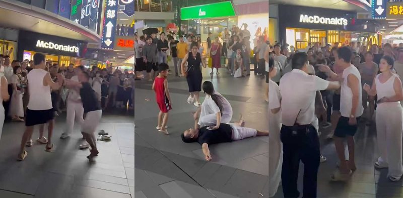 养女20年竟跟男友私奔！广场上老爹与男友互殴被一拳干倒 女儿却冷眼旁观看着亲爹被揍 这画面属实令人心寒！-51吃瓜网
