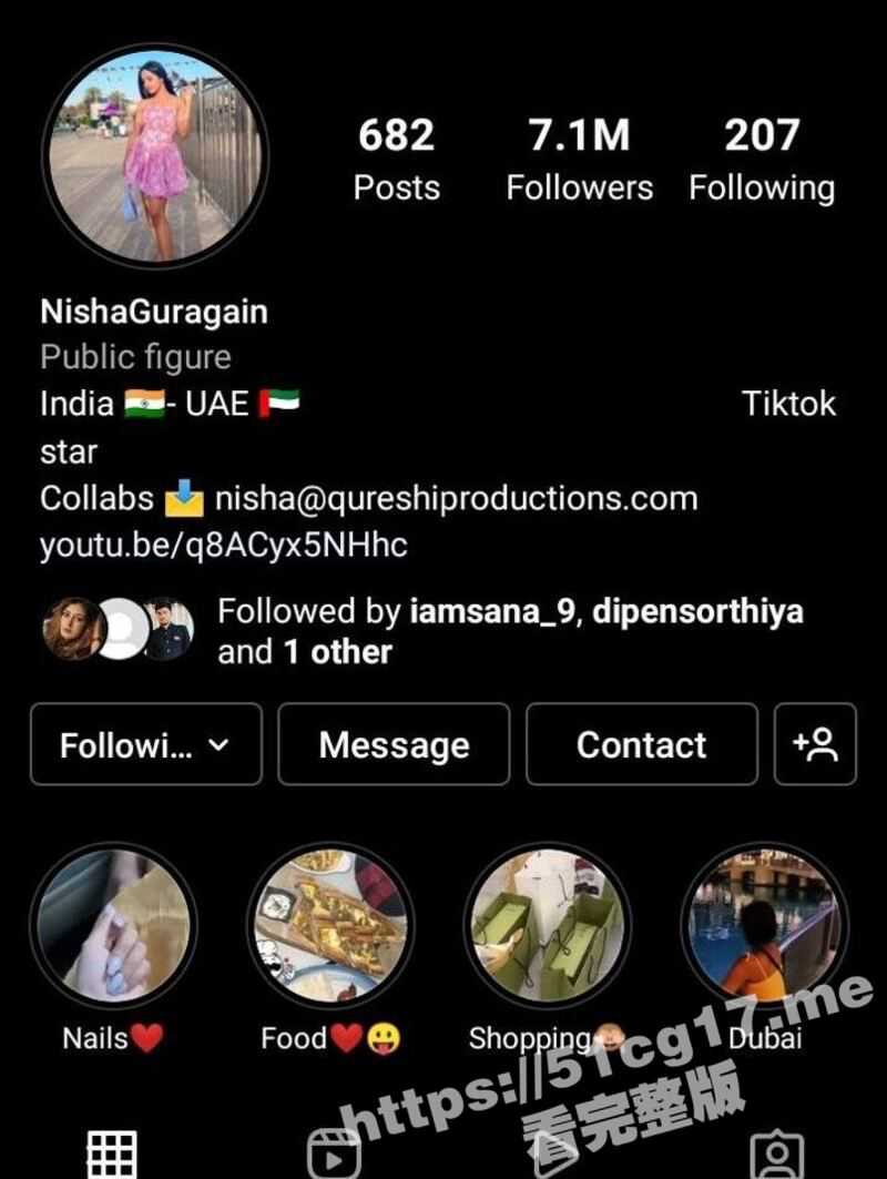 阿拉伯 Tiktok 高颜值网红小姐姐 NishaGuragain 与男友的性爱自拍录像泄露 - 51吃瓜网-51吃瓜网