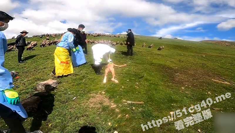 恐怖 慎入! 真实记录西藏天葬全过程 把人的尸体分尸剁碎后喂给秃鹫吃 - 51吃瓜网-51吃瓜网