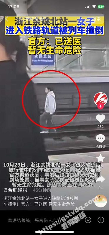 浙江余姚动车北站 有人轻生跳站台与到站的列车相撞事件-51吃瓜网