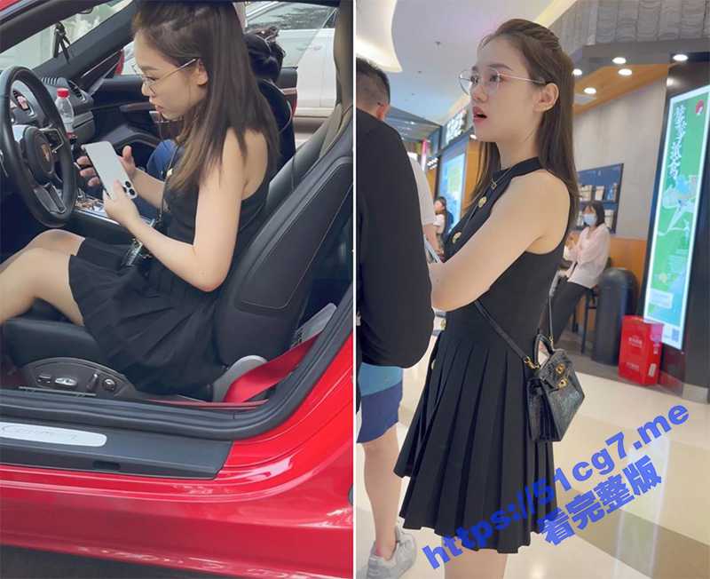 开保时捷的网红级别美女 形象气质顶级 短裙粉色骚丁 被抄底达人全程跟踪记录-51吃瓜网