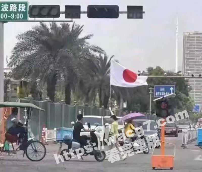 温州女子举日本膏药旗在中国大街头游走  这是精神病还是日杂的挑衅  怎么没人给她上一课-51吃瓜网